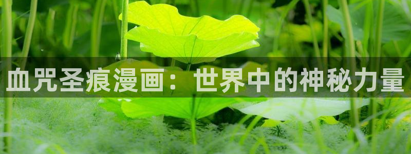 羞汗汗漫画：血咒圣痕漫画：世界中的神秘力量